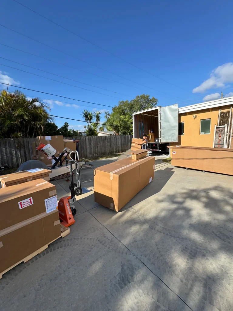 Commercial furnishings staged for project delivery